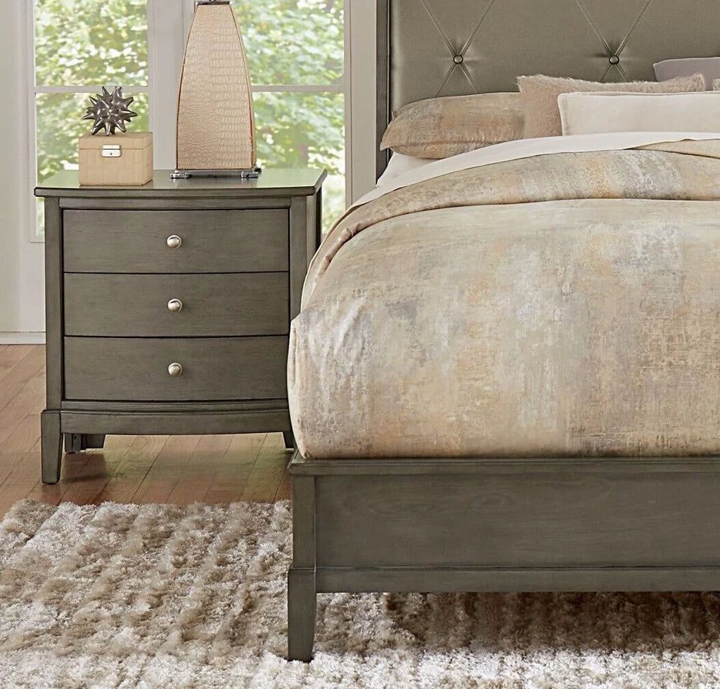 Gray 6pc Wooden Bedroom Set Eastern King Sleigh Bed H6472