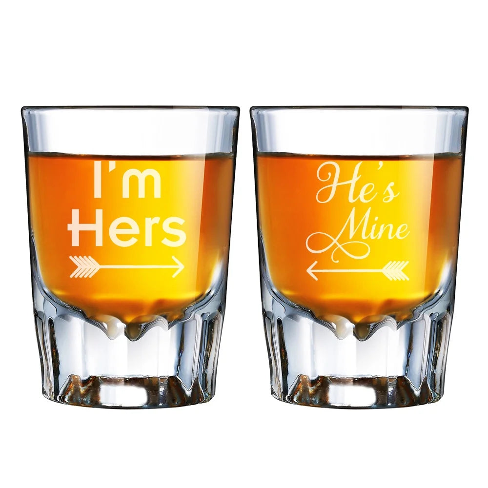 Engraved Fluted Shot Glass Set F917903