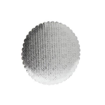 Silver Scalloped Cake Circle 8 inch, Quantity: 100 M432