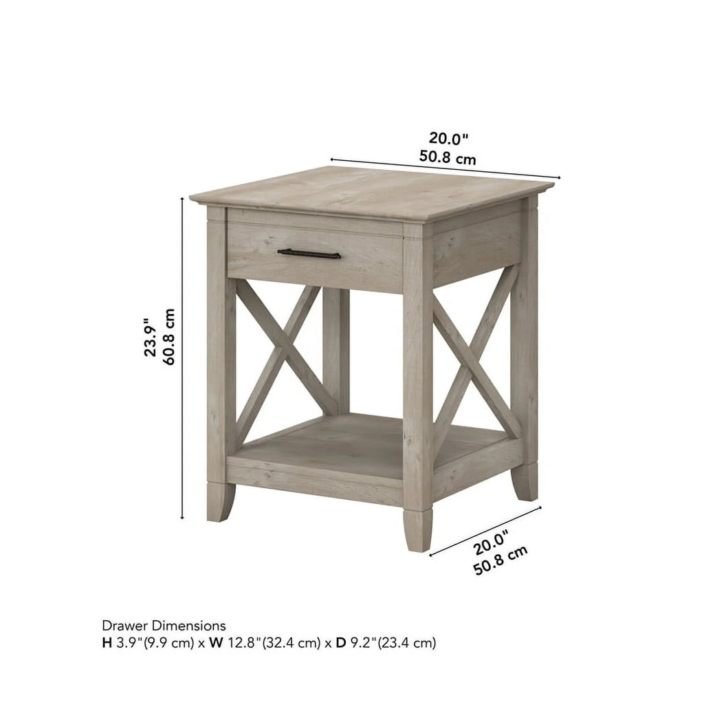 Washed Gray End Table V7373