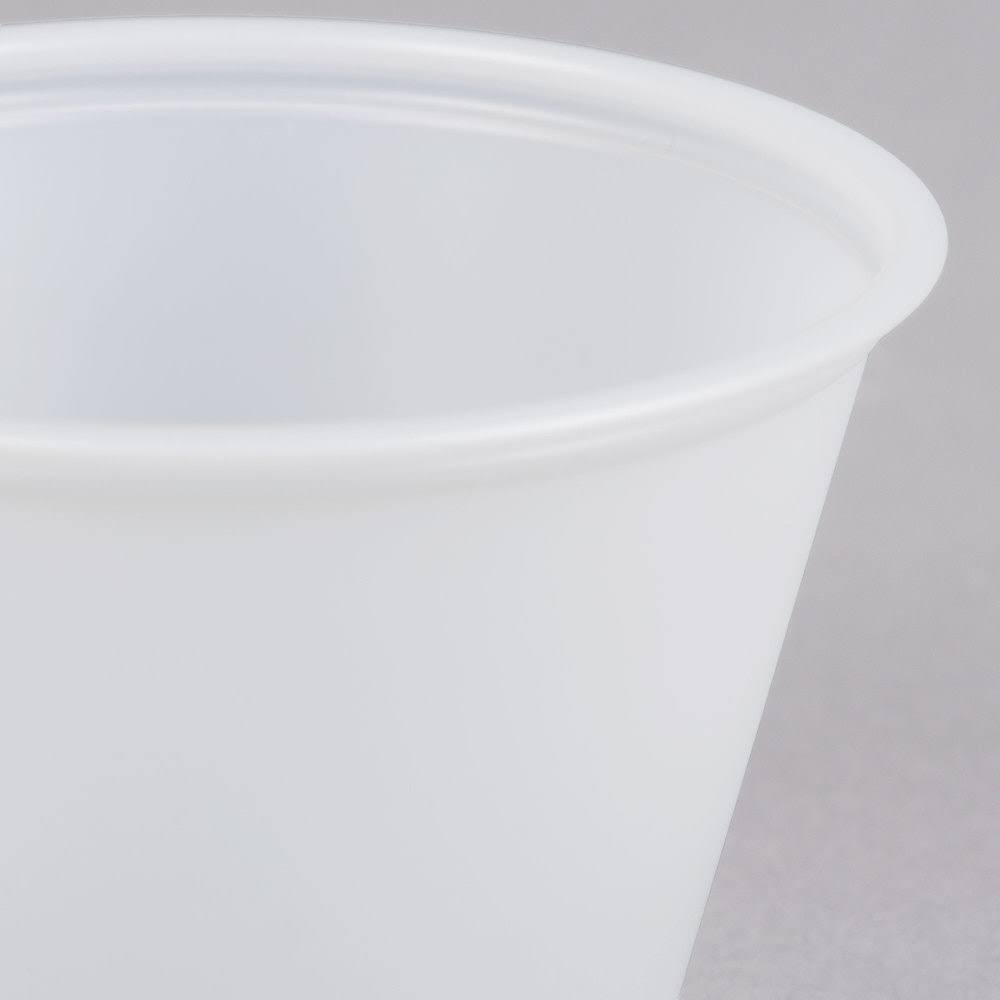 2.5 oz Translucent Polystyrene Souffle Cup B9305
