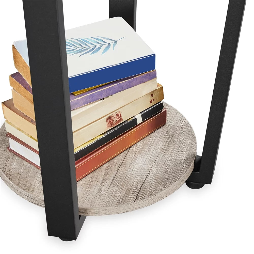 Set of 2 Gray Metal Side Table V600688