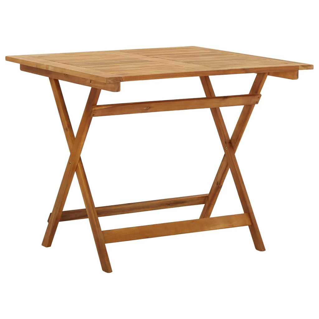 Folding Acacia Wood Square Dining Table Z597