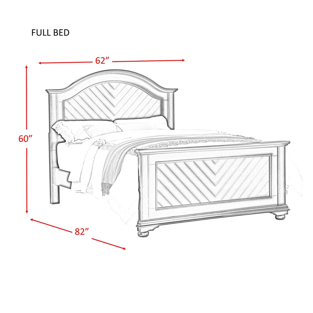 White 5 Piece Full Bedroom Set Z8389