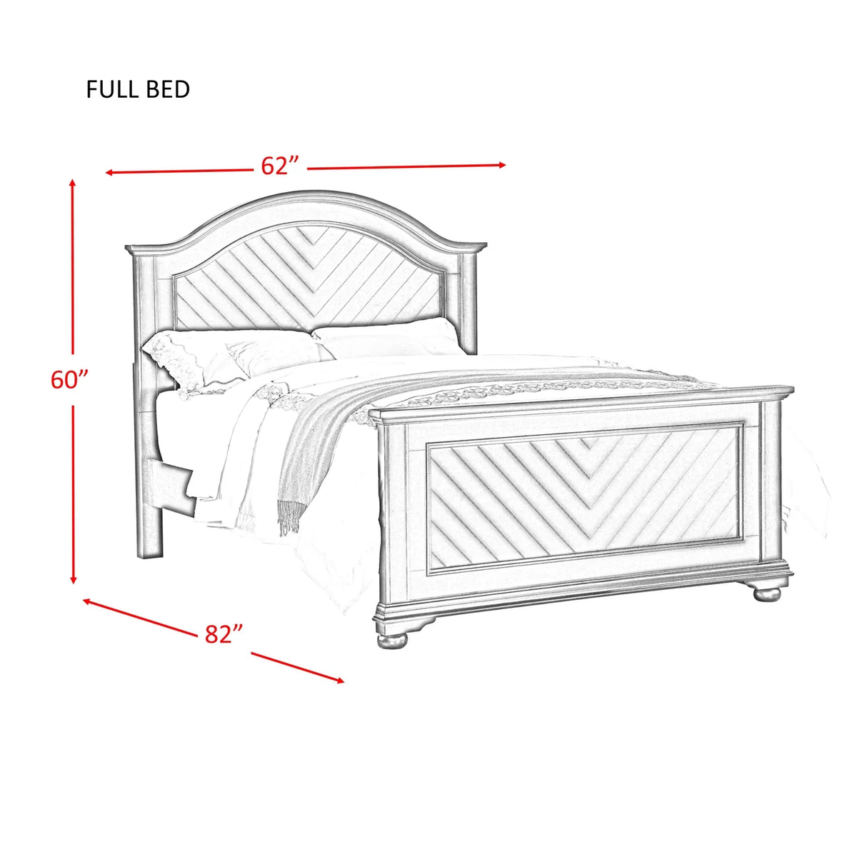 White 5 Piece Full Bedroom Set Z8389