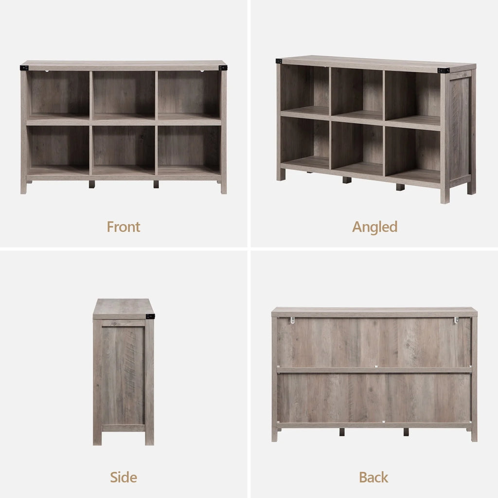6 Cube Wood & Metal Storage Organizer M330982