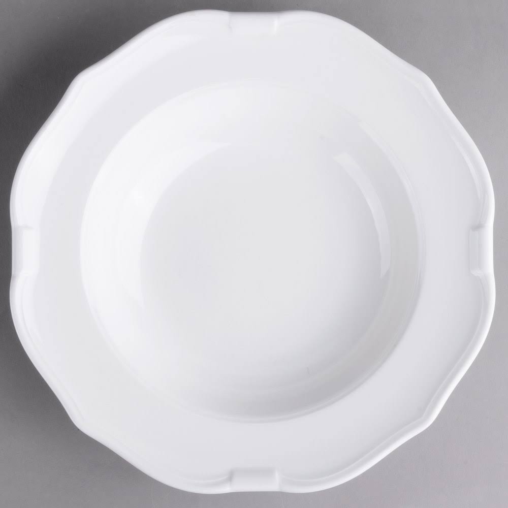 White Porcelain Soup Plate - 6/Case B9817