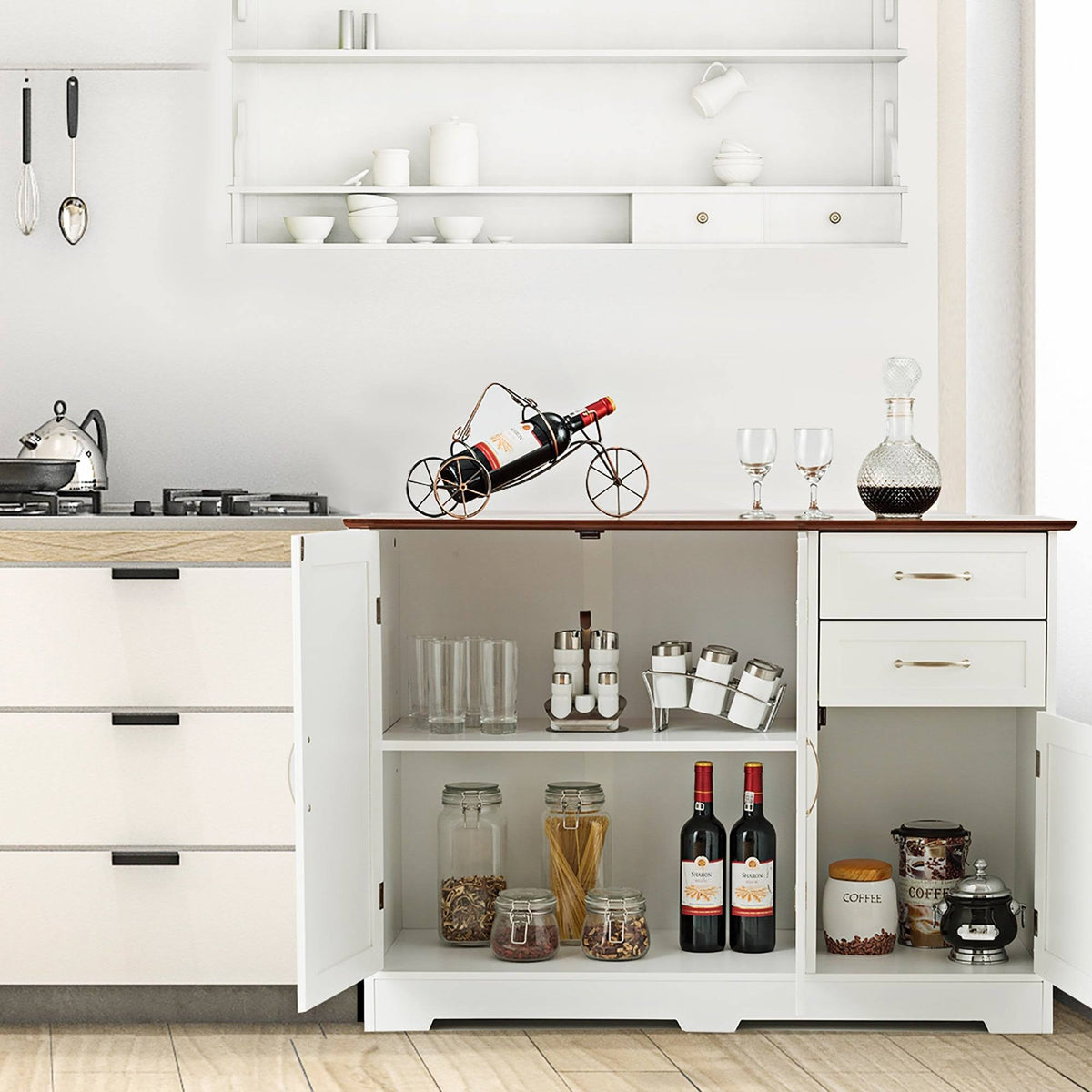 Multi Buffet Server Sideboard Storage Cabinet Console Table G3671