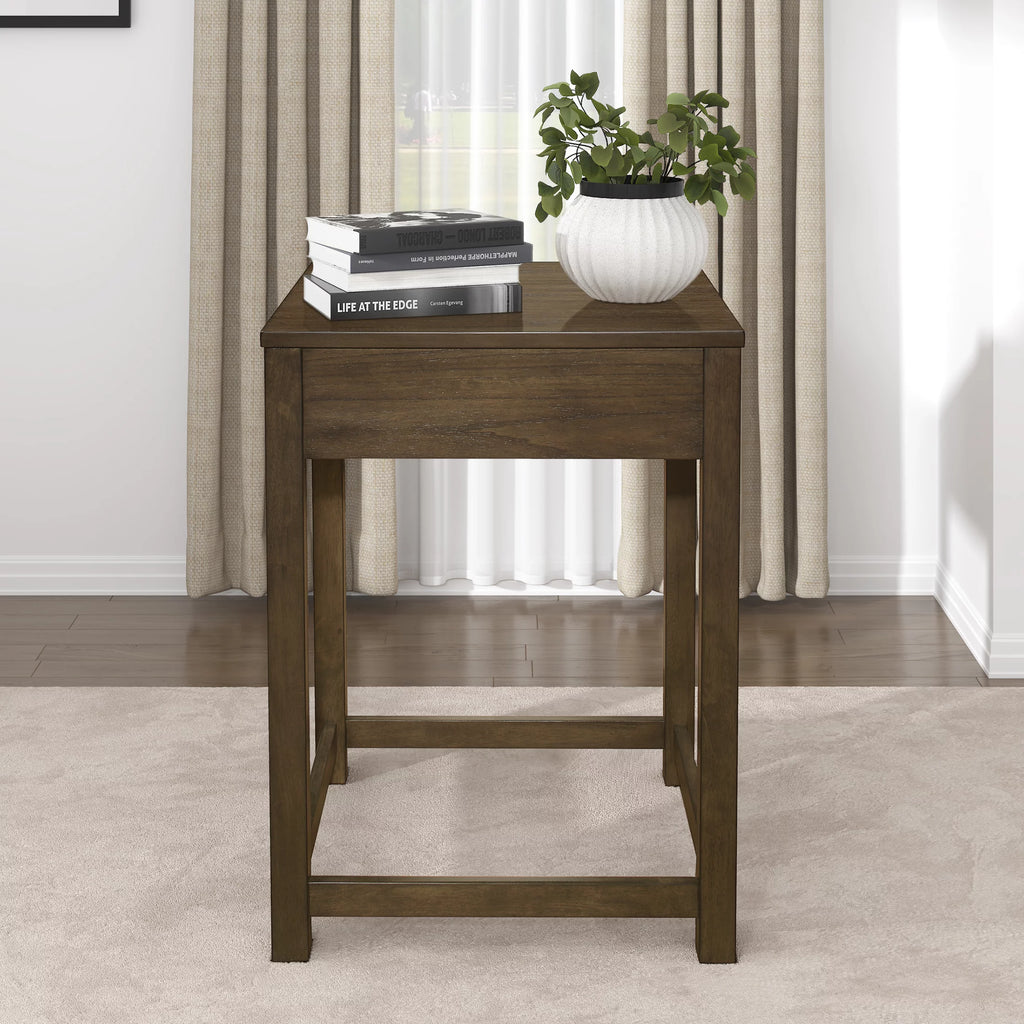 Brown Gray Corner Desk F1327