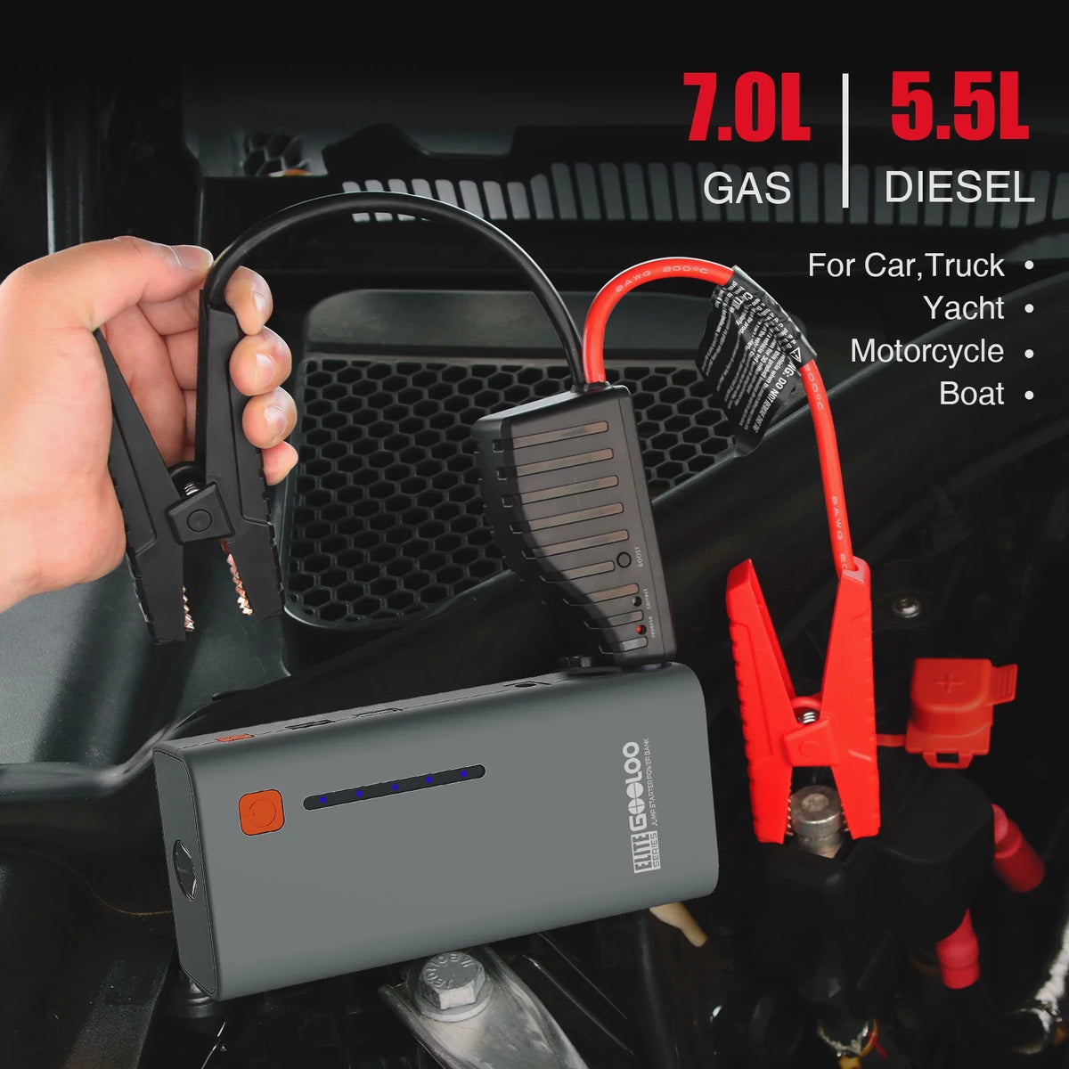 1200A Peak Portable 12V Lithium Battery Jump Starter O51899